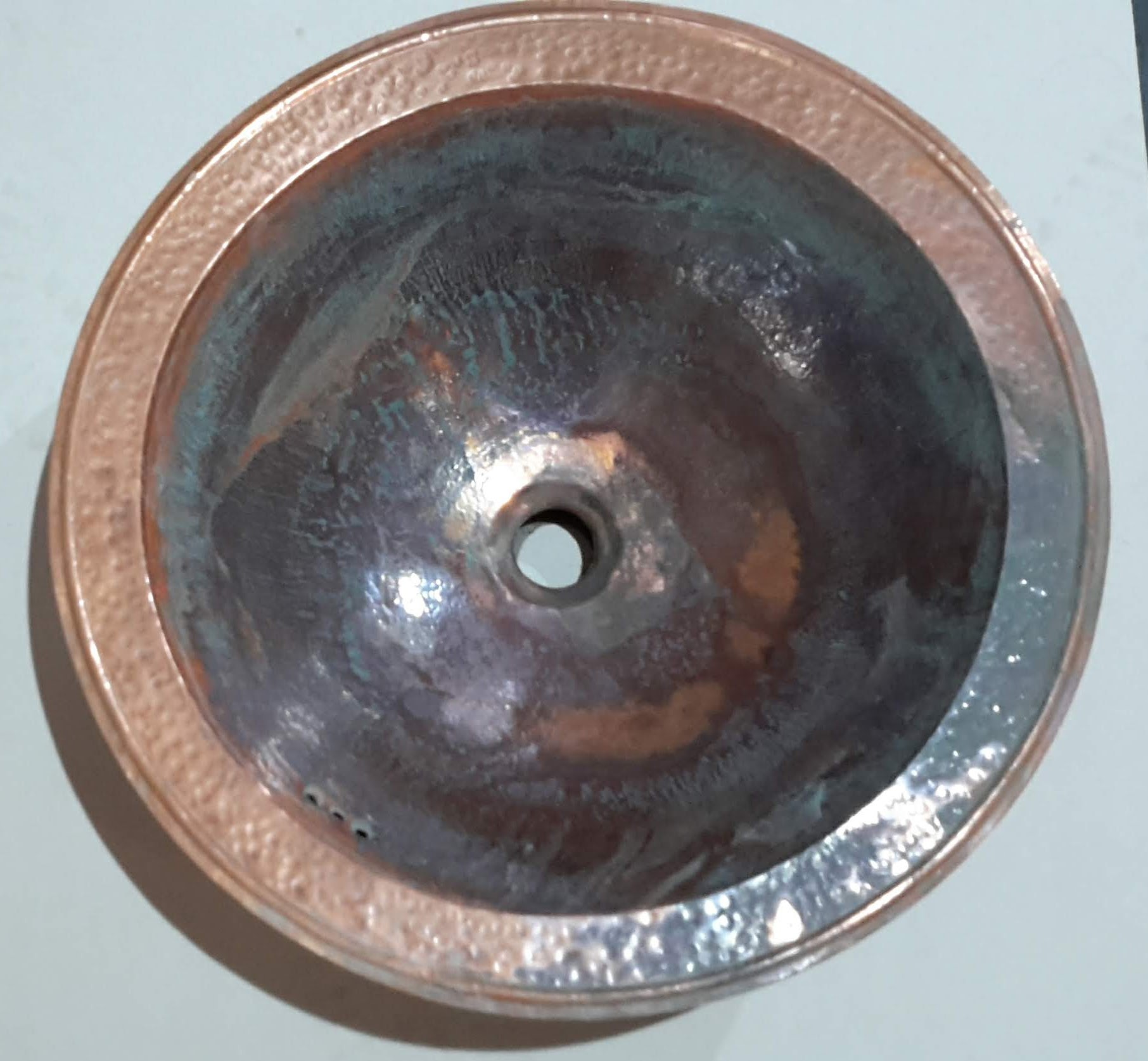 Sink copper round 50 antique (def)