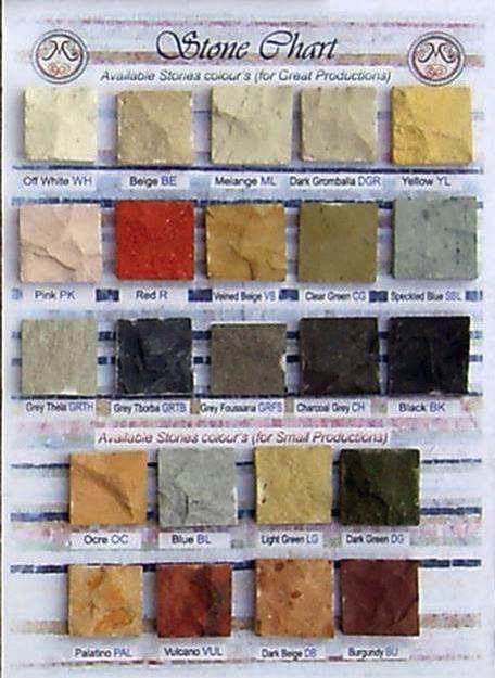 Palette of stone colors