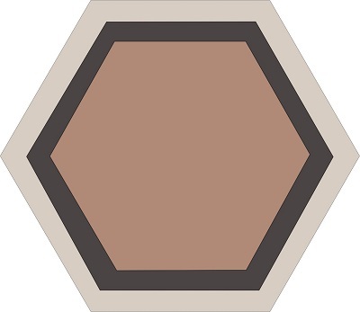Hex. 10 Honeycomb (P02 Milk, P58 Seal brown, P26 Dune)