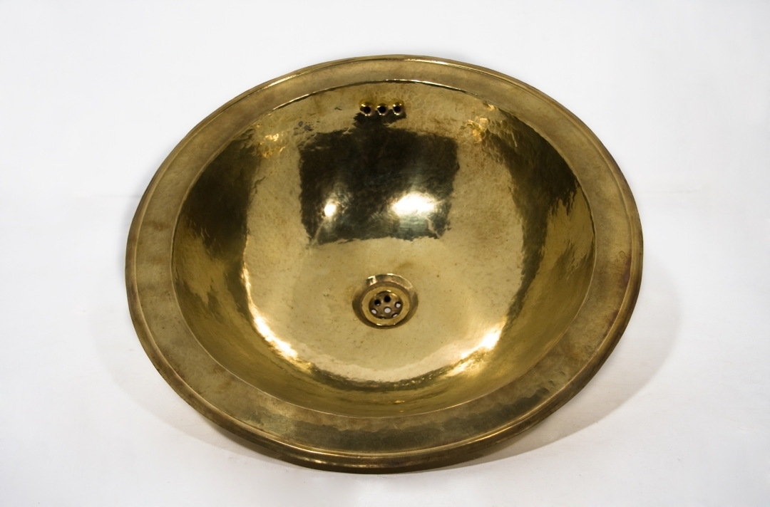Sink brass round 50 plain