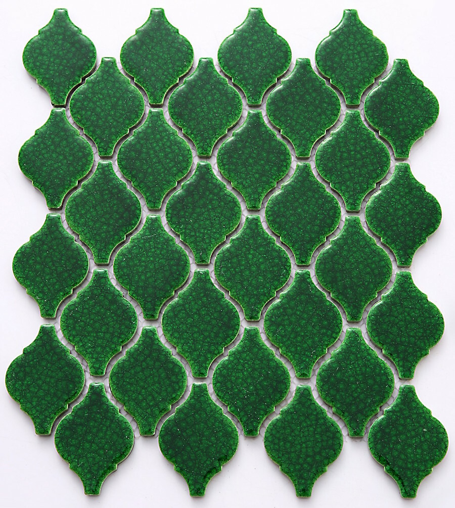 Mosaics Lantern Safi A16 Green Art crackle