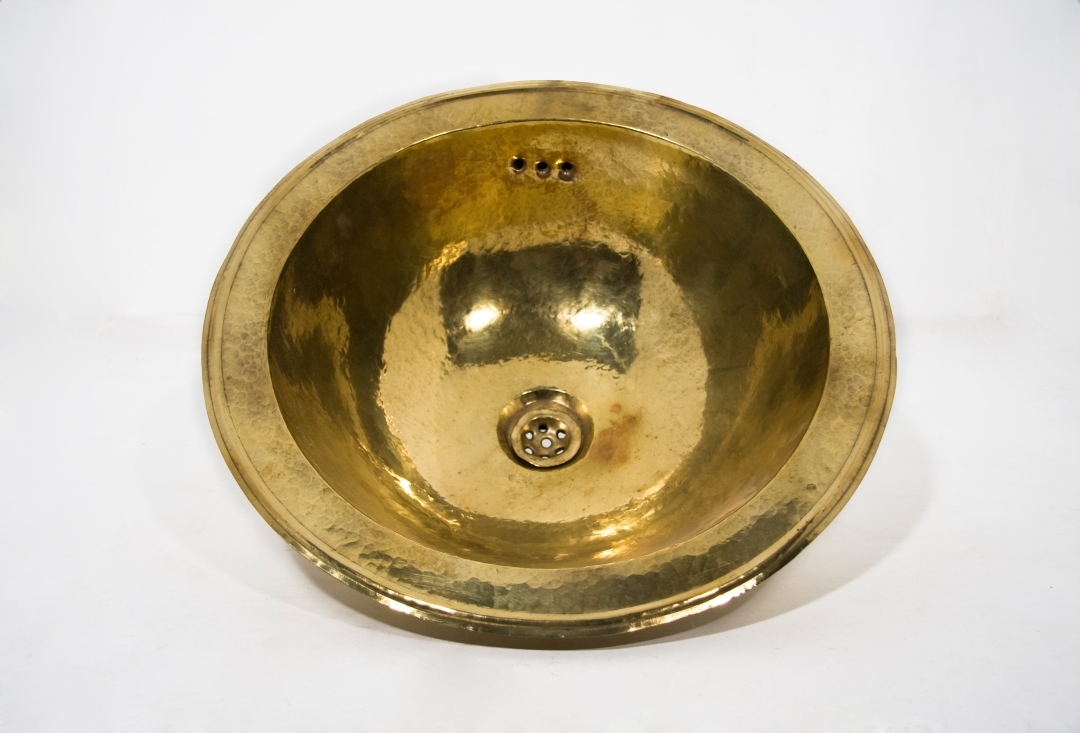 Sink brass round 45 plain